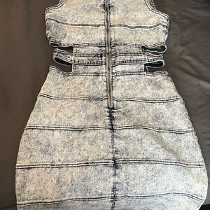 Stylish Gray Denim Dress XS-S